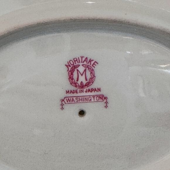 Vintage Noritake Washington Pattern-Covered Sauce Bowl w? Attached Platter-8.75” - Picture 5 of 9